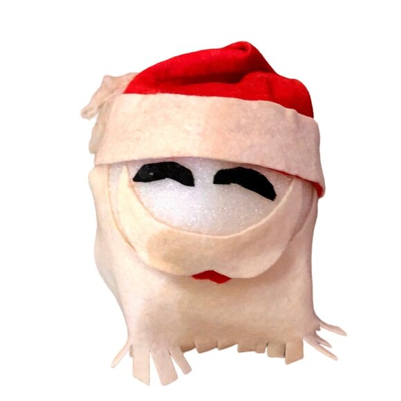 Two Vintage Handmade Craft Pieces Santa Head and Clothing Used - Picture 3 of 12